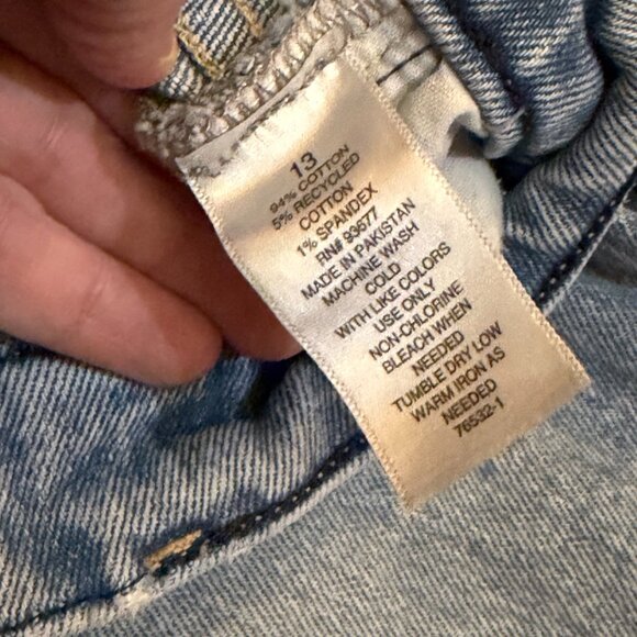 Arizona Jean Co High Rise Seam Front Wide Leg Jeans Size 13 - Picture 5 of 6